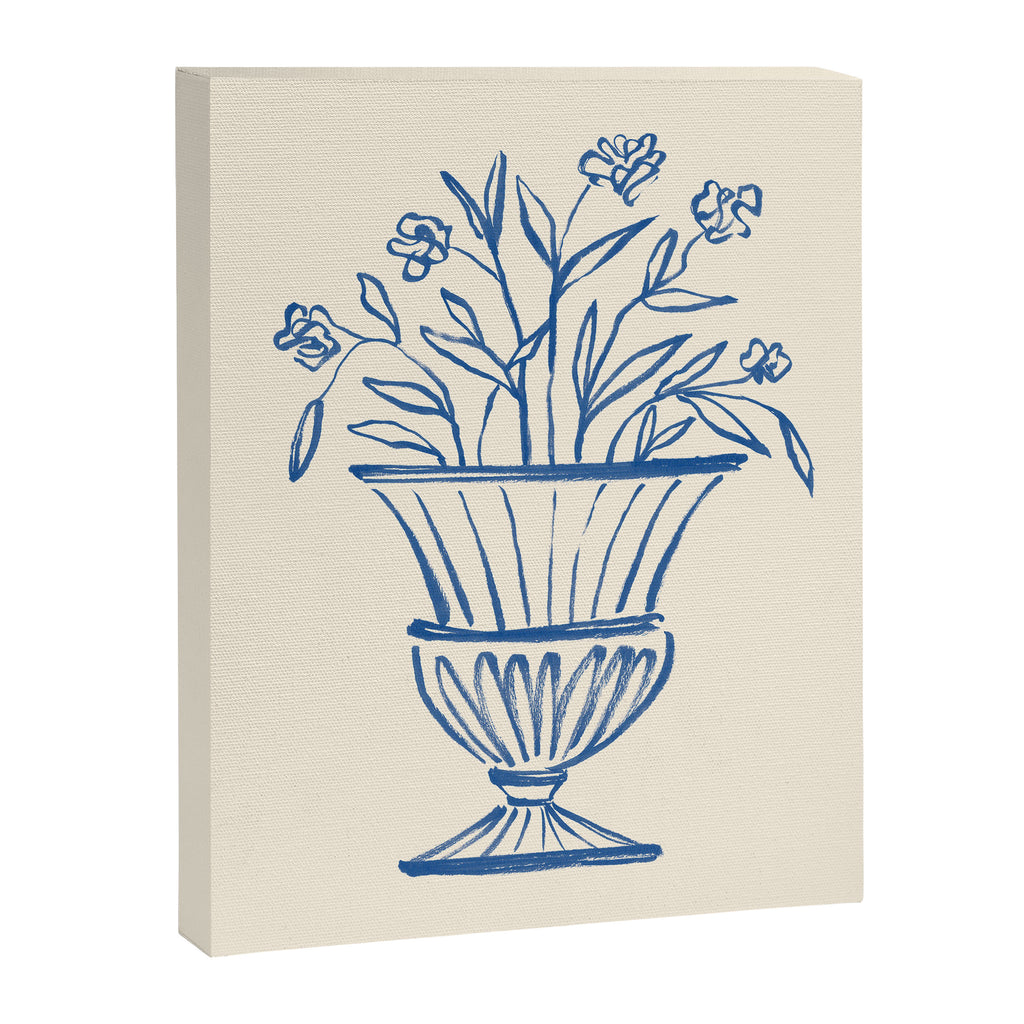 Garden Pot Antique Vase - Blue Canvas Print Gallery Image 6