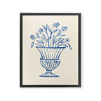 Garden Pot Antique Vase - Blue Framed Canvas Print Gallery Image 6