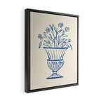 Garden Pot Antique Vase - Blue Framed Canvas Print Gallery Image 2