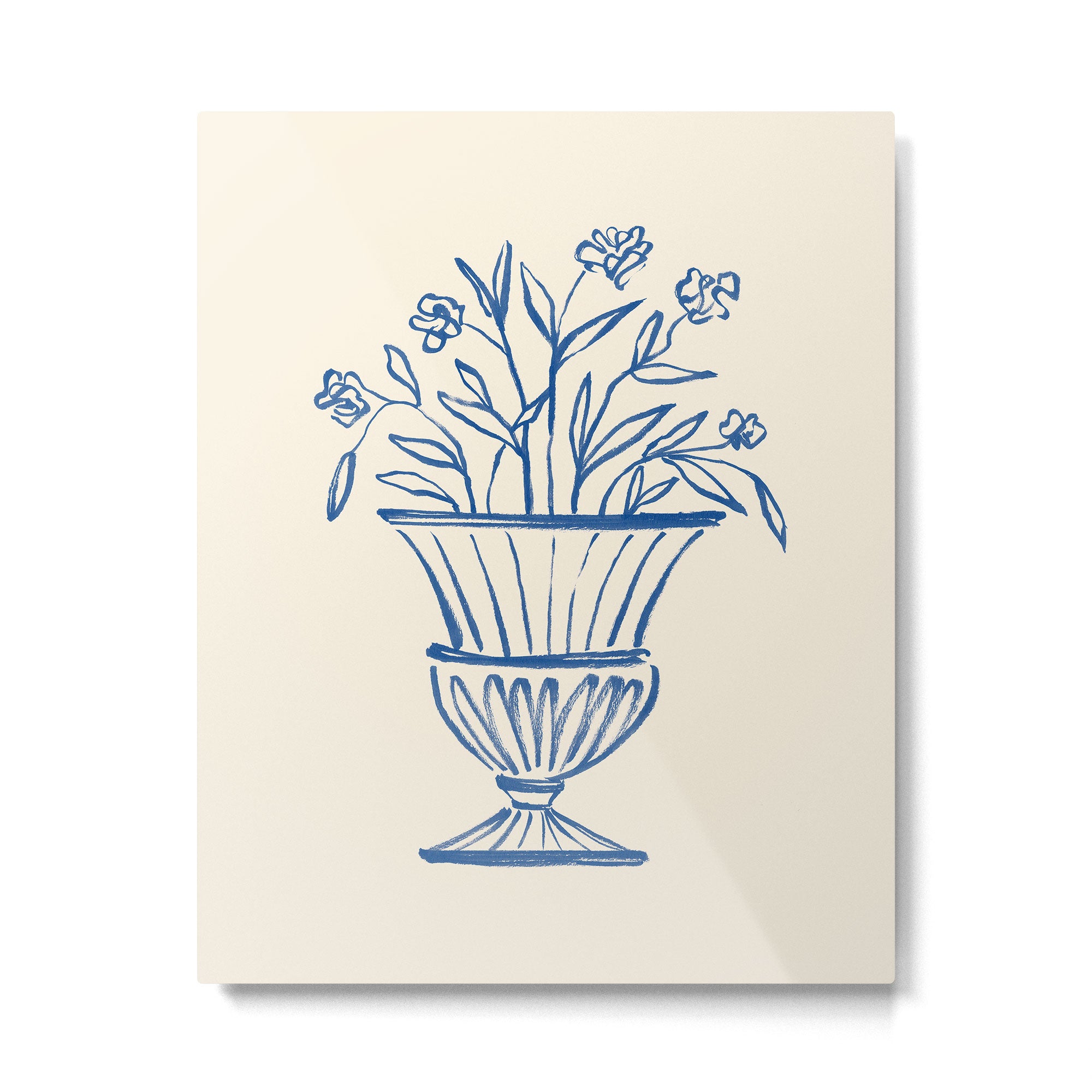 Garden Pot Antique Vase - Blue Metal Print Gallery Image 4