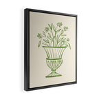 Garden Pot Antique Vase - Green Framed Canvas Print Gallery Image 2