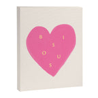Heart Bisous - Pink Love French Typography Canvas Print Gallery Image 6