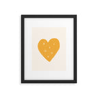 Heart Bisous - Yellow Gold Love French Typography Framed Art Print Gallery Image 5