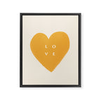 Heart Love Gold Yellow - Typography Framed Canvas Print Gallery Image 6