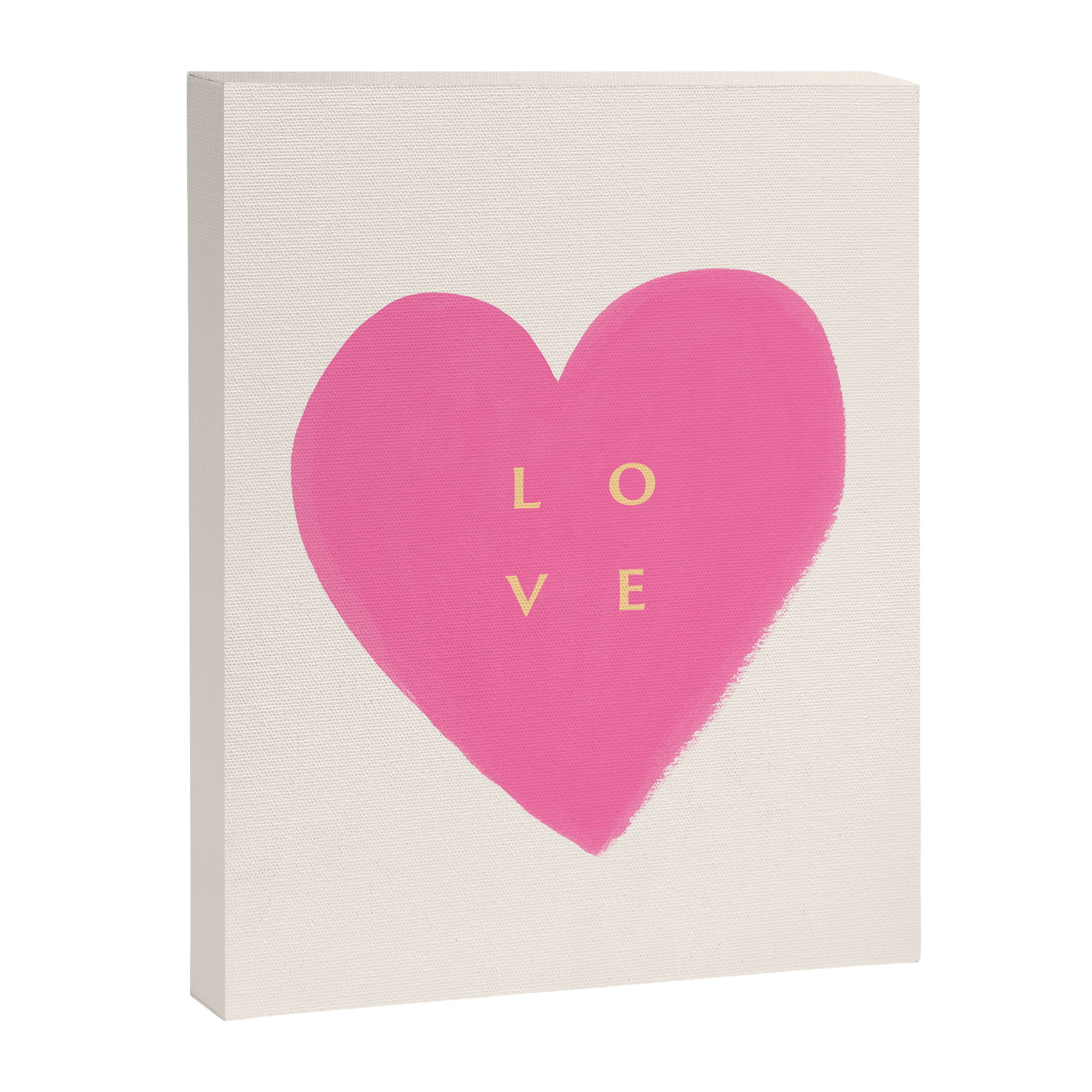 Heart Love Pink - Typography Canvas Print Gallery Image 6
