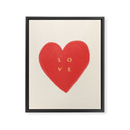 Heart Love - Typography Framed Canvas Print Gallery Image 6