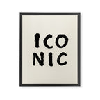 Iconic - Typography Framed Canvas Print Gallery Image 6