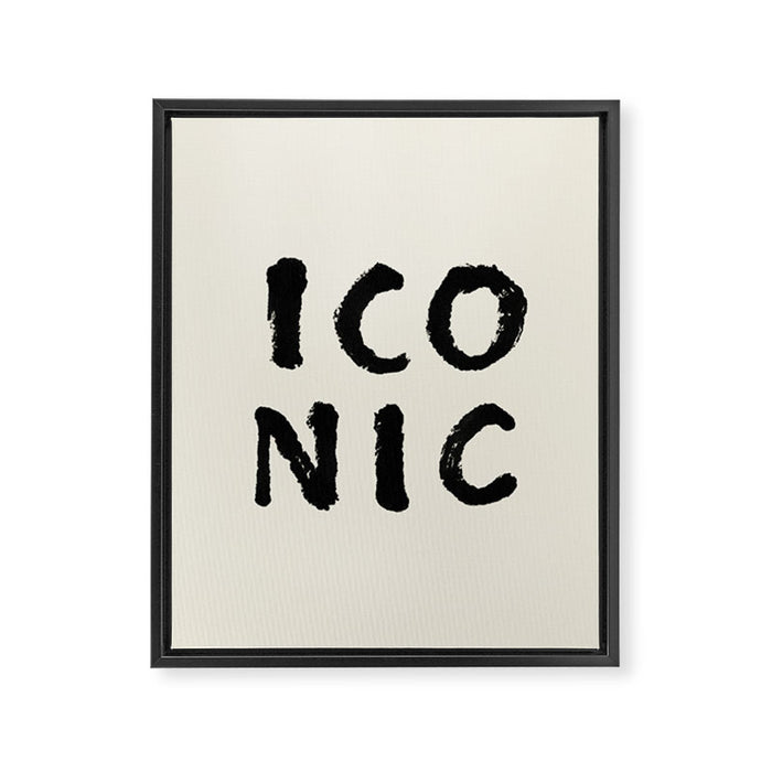 Iconic - Typography Framed Canvas Print Gallery Image 1