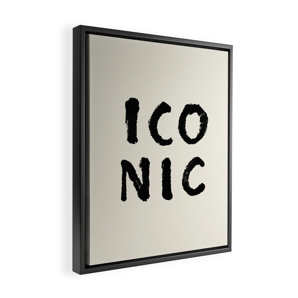 Iconic - Typography Framed Canvas Print Gallery Image 2
