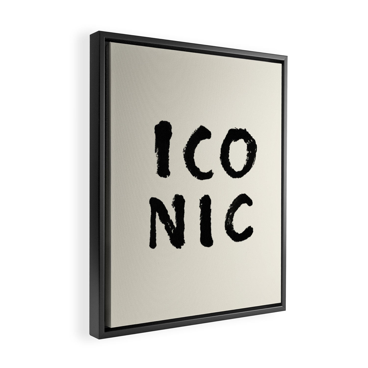 Iconic - Typography Framed Canvas Print Gallery Image 2