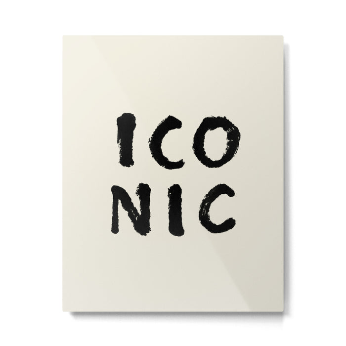 Iconic - Typography Metal Print Gallery Image 1
