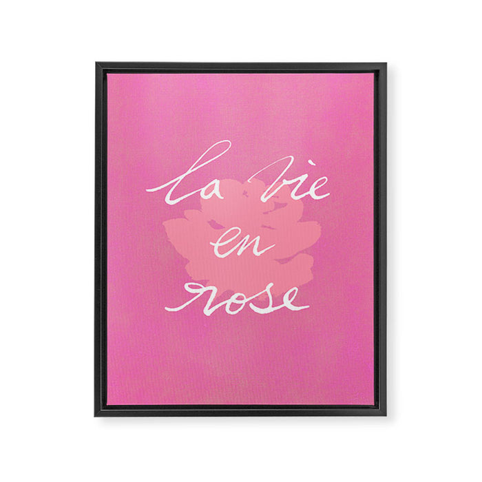 La Vie en Rose Framed Canvas Print Gallery Image 1