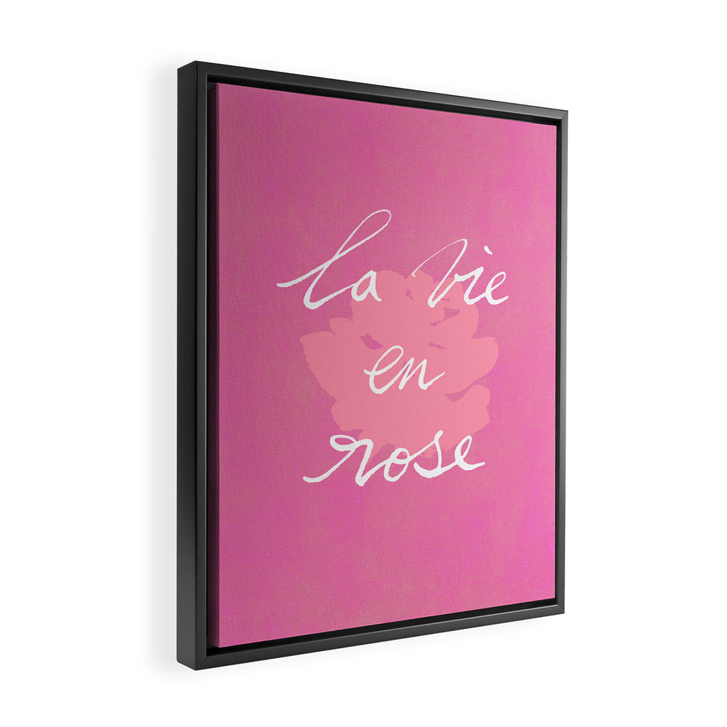 La Vie en Rose Framed Canvas Print Gallery Image 2