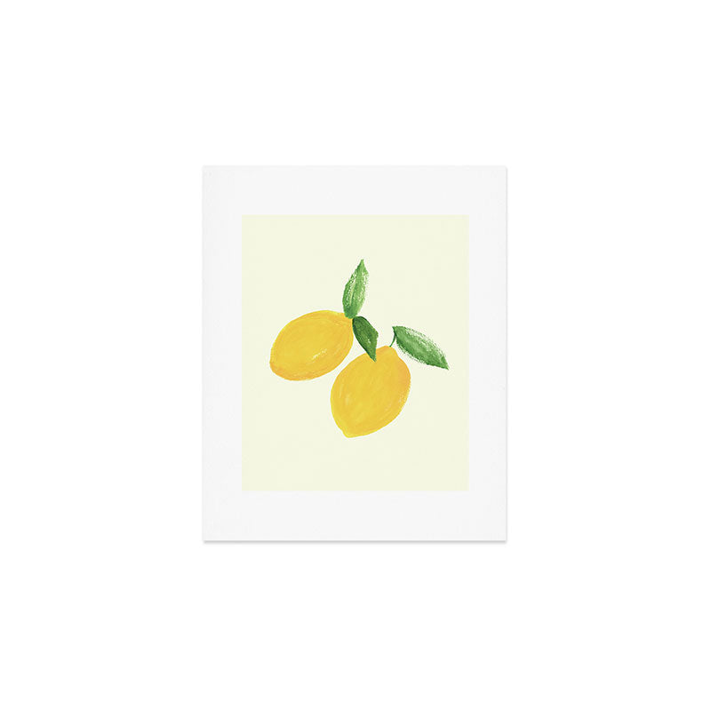 Lemon Watercolor Illustration  Art Print Gallery Image 1