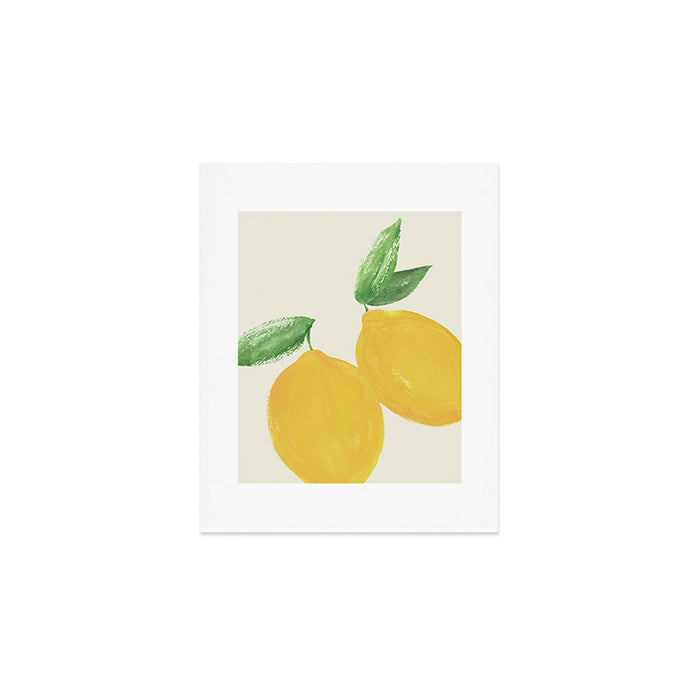 Lemon Watercolor Illustration - Big Art Print Gallery Image 1