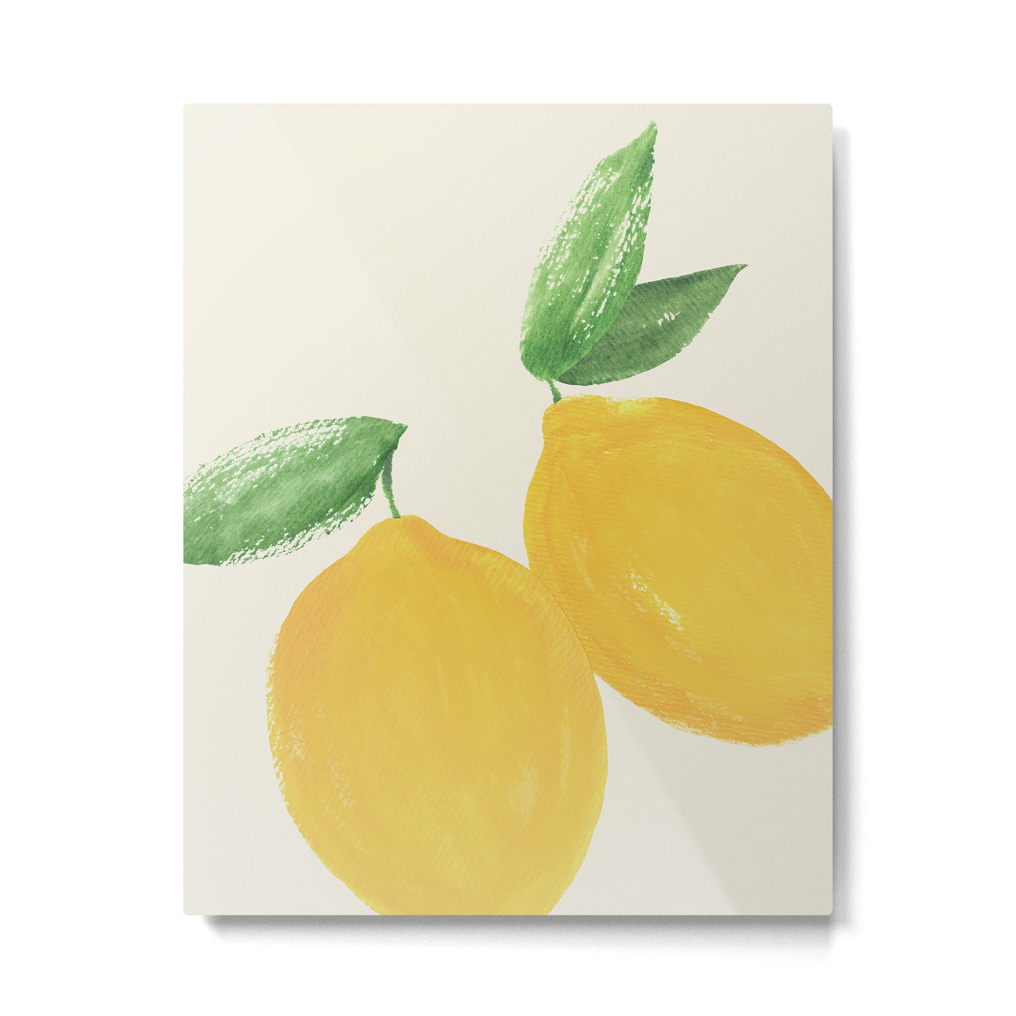 Lemon Watercolor Illustration - Big Metal Print Gallery Image 4