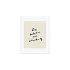Less Perfection More Authenticity - Brush Script Typography Quote Art Print Gallery Image 1