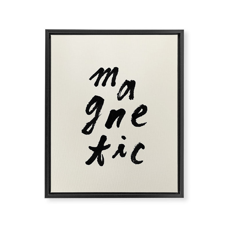 Magnetic - Typography Framed Canvas Print Gallery Image 6
