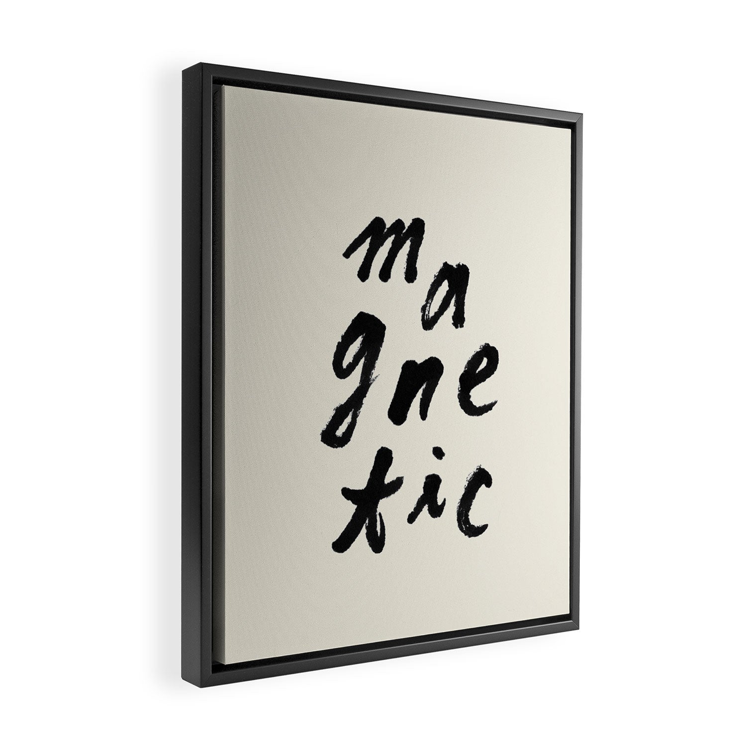 Magnetic - Typography Framed Canvas Print Gallery Image 2