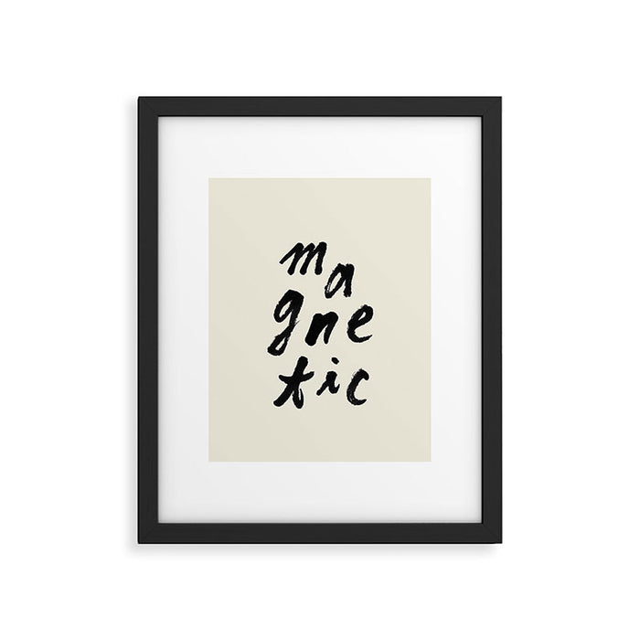 Magnetic - Typography Framed Art Print Gallery Image 1