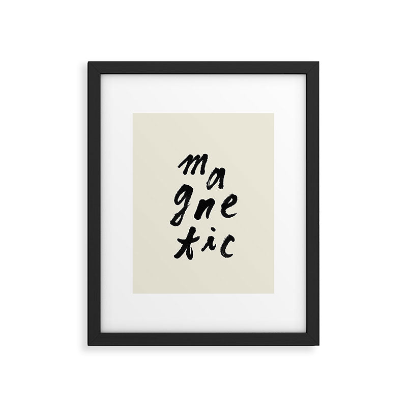 Magnetic - Typography Framed Art Print Gallery Image 5