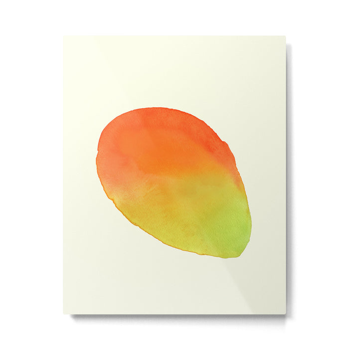 Mango Watercolor Illustration Metal Print Gallery Image 1