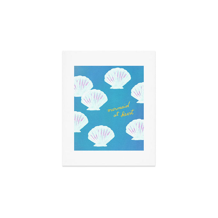 Mermaid At Heart - Blue Shells Art Print Gallery Image 1