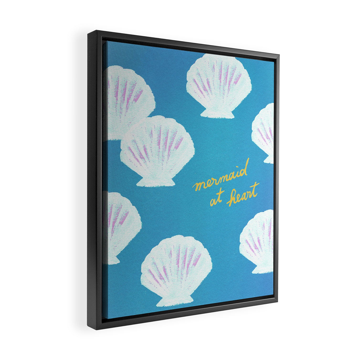 Mermaid At Heart - Blue Shells Framed Canvas Print Gallery Image 2