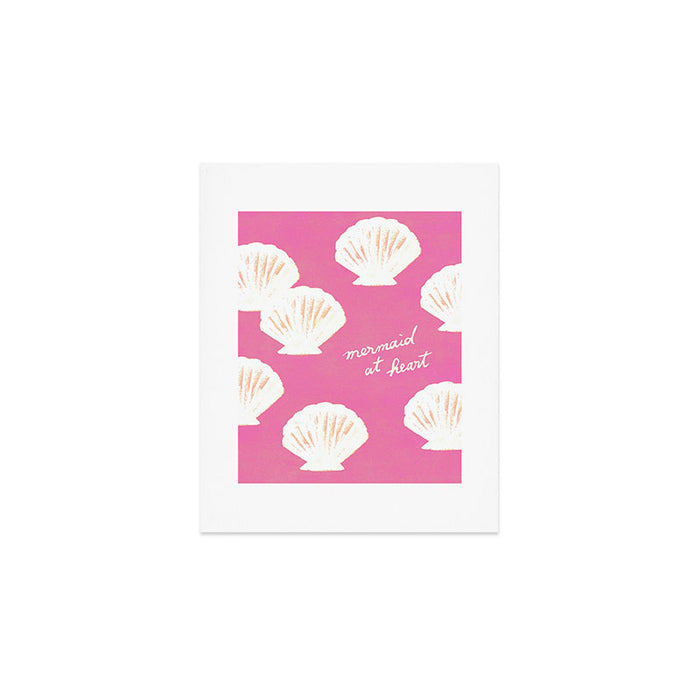 Mermaid At Heart - Pink Shells Art Print Gallery Image 1