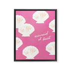 Mermaid At Heart - Pink Shells Framed Canvas Print Gallery Image 6