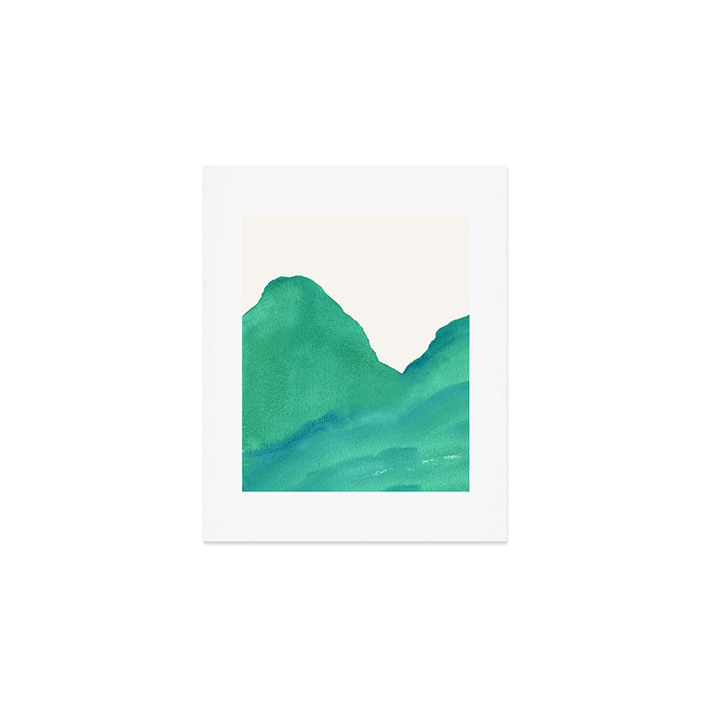Mountains - Minimalist Watercolor Art Print Gallery Image 1