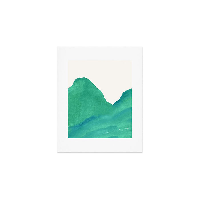 Mountains - Minimalist Watercolor Art Print Gallery Image 1