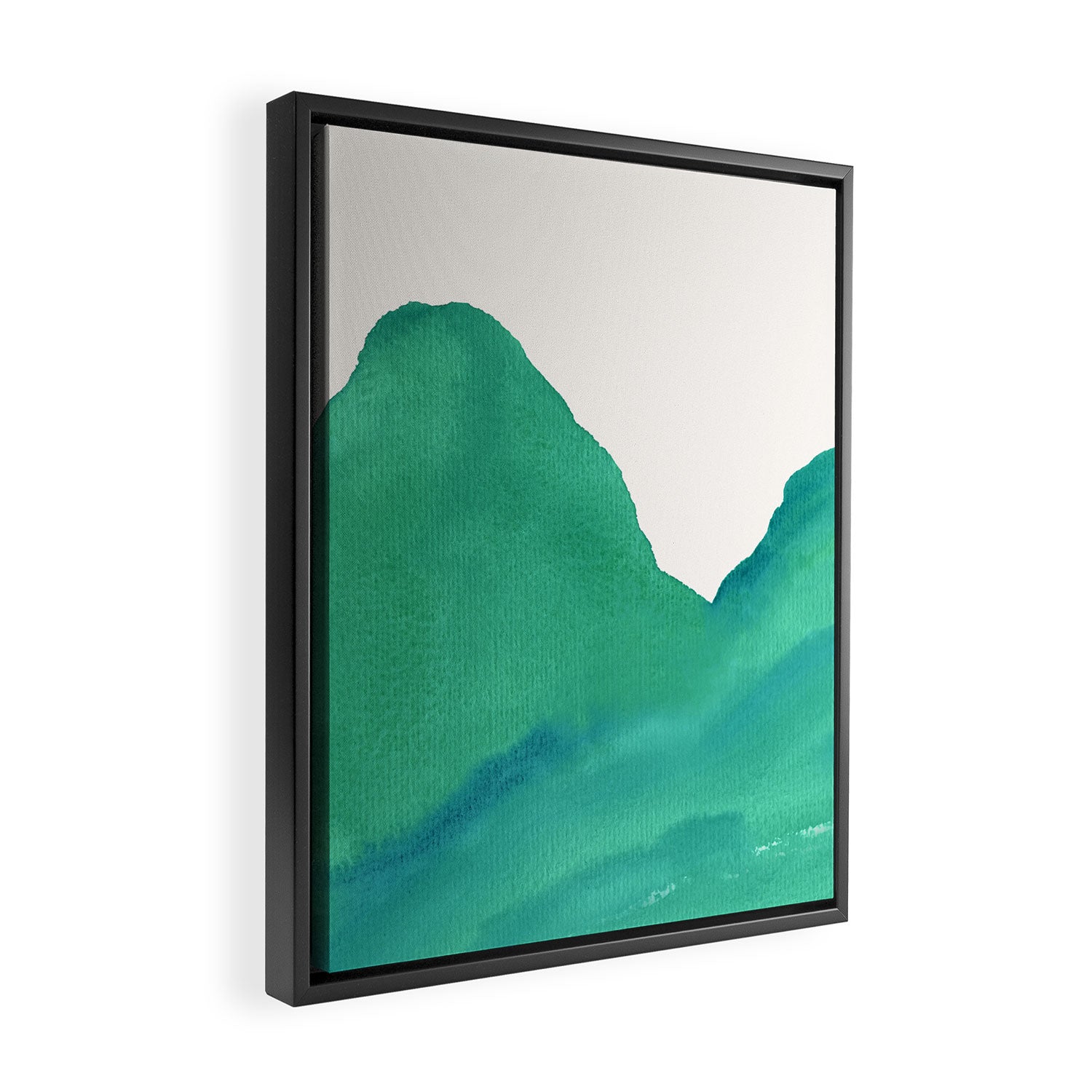 Mountains - Minimalist Watercolor Framed Canvas Print Gallery Image 2