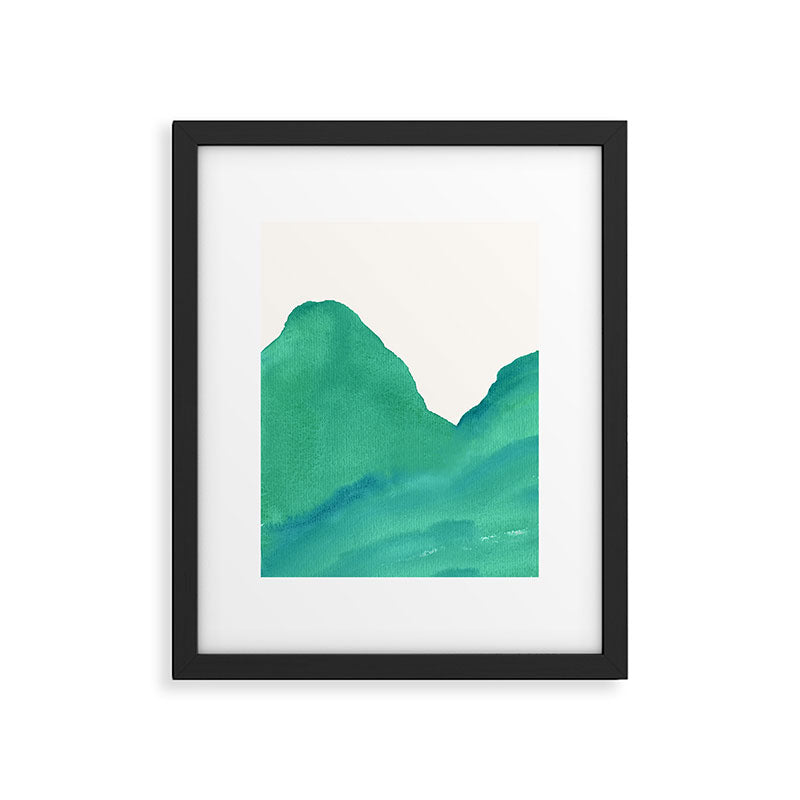 Mountains - Minimalist Watercolor Framed Art Print Gallery Image 5