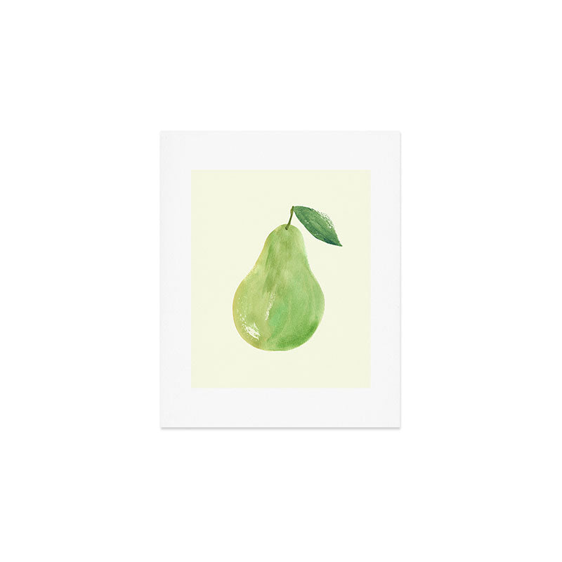 Pear Watercolor Illustration Art Print Gallery Image 1