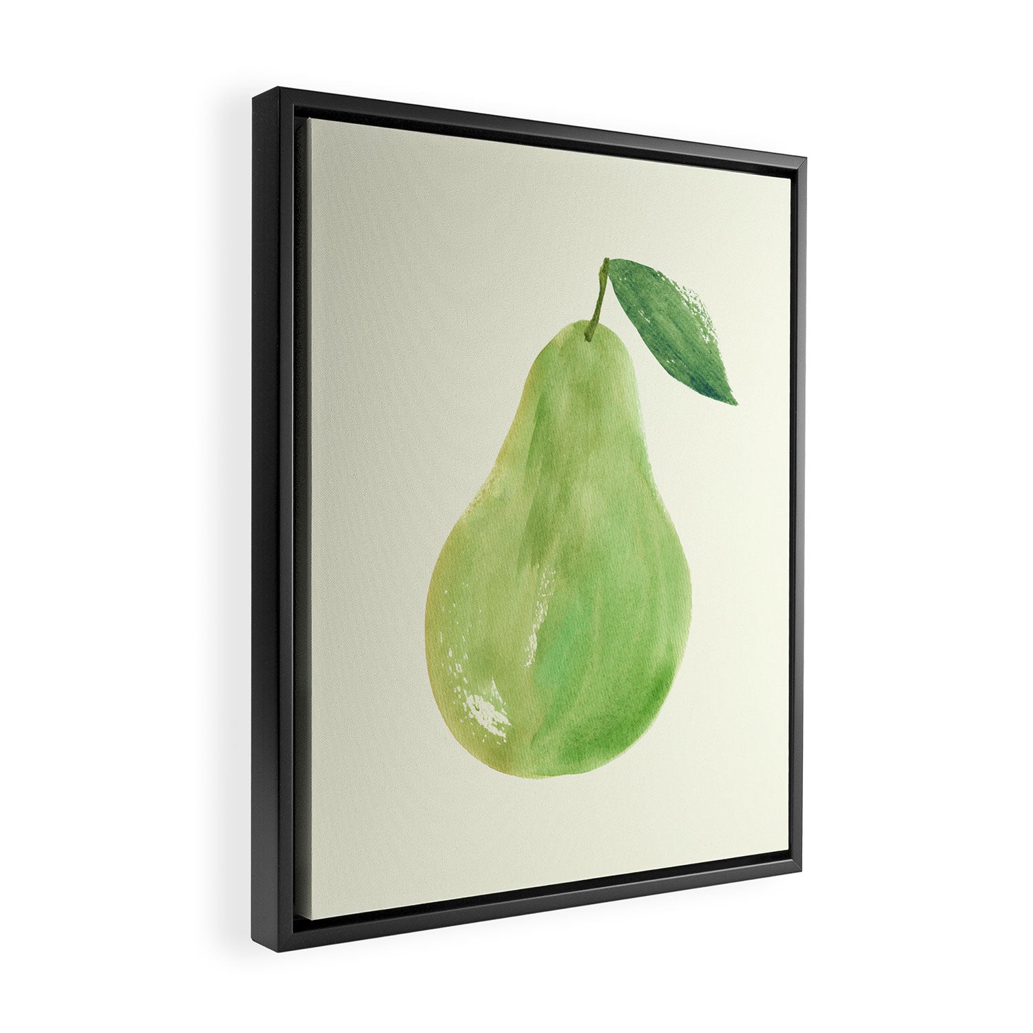 Pear Watercolor Illustration Framed Canvas Print Gallery Image 2