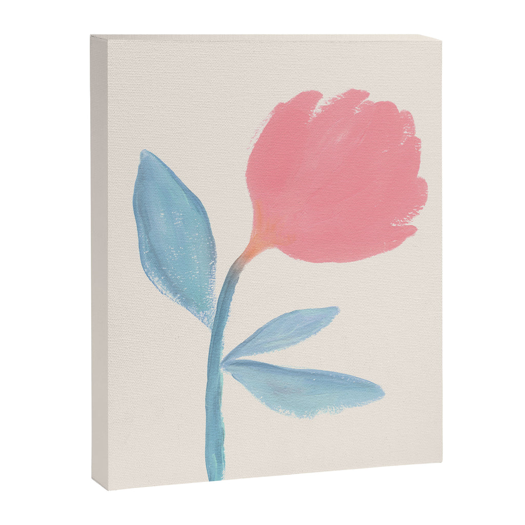 Peony Flower Gouache Illustration  Canvas Print Gallery Image 6