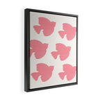 Pink Birds Flying - Painting Framed Canvas Print Gallery Image 2