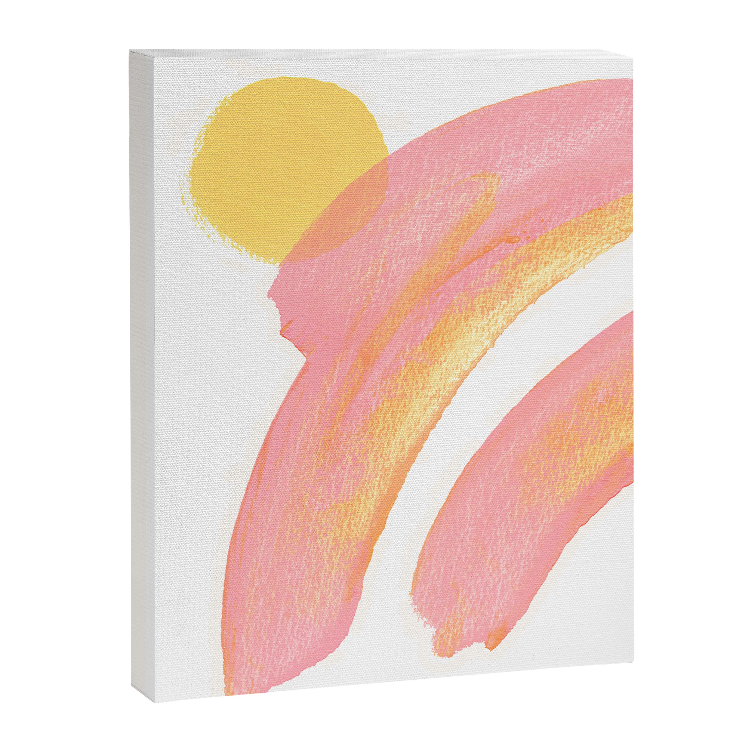 Pink Rainbow - Abstract Minimalist Painting Canvas Print Gallery Image 6