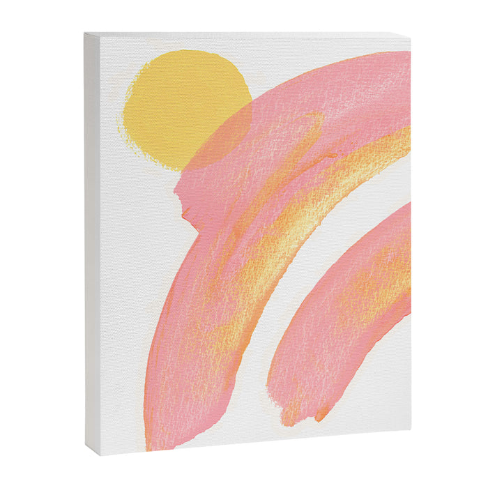 Pink Rainbow - Abstract Minimalist Painting Canvas Print Gallery Image 1