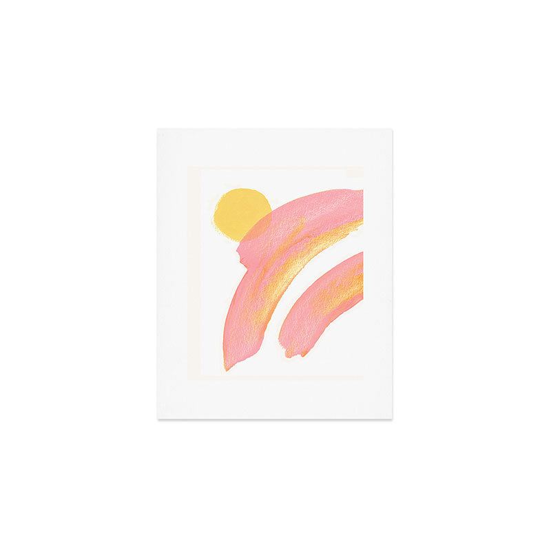 Pink Rainbow - Abstract Minimalist Painting Art Print Gallery Image 1