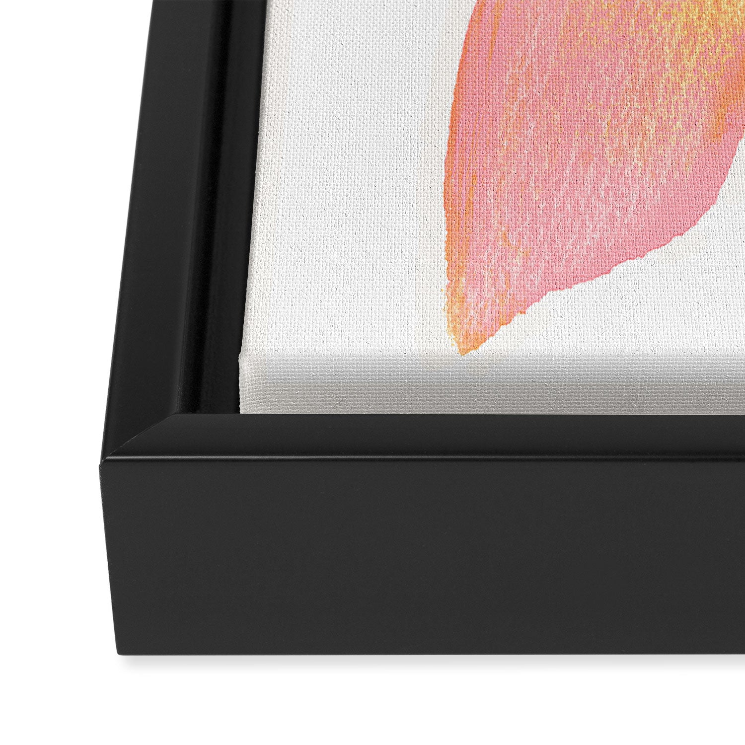 Pink Rainbow - Abstract Minimalist Painting Framed Canvas Print Gallery Image 3