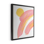 Pink Rainbow - Abstract Minimalist Painting Framed Canvas Print Gallery Image 2