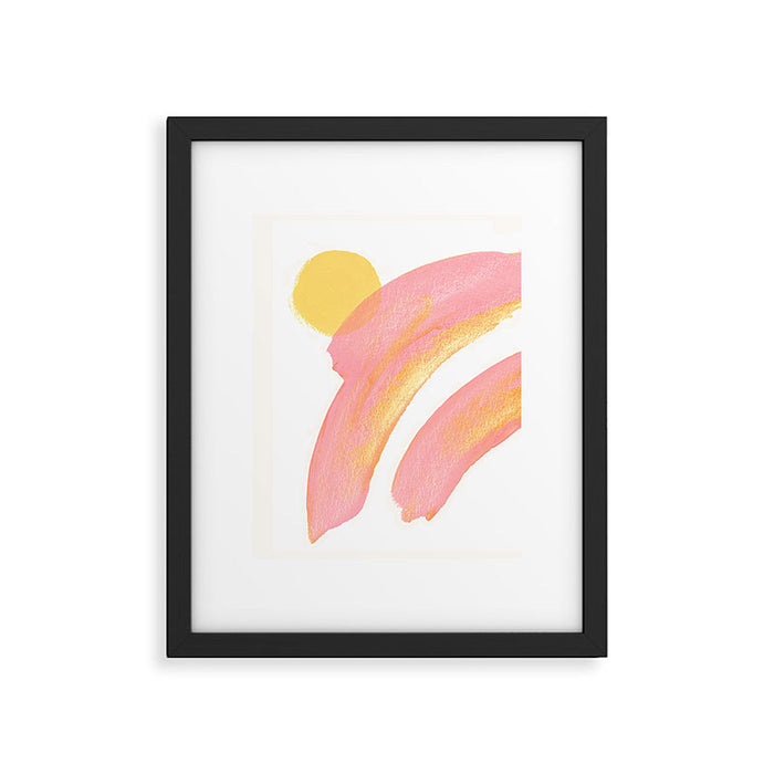 Pink Rainbow - Abstract Minimalist Painting Framed Art Print Gallery Image 1