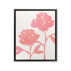 Pink Roses - Gouache Botanical Painting Framed Canvas Print Gallery Image 6