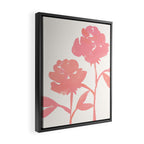 Pink Roses - Gouache Botanical Painting Framed Canvas Print Gallery Image 2