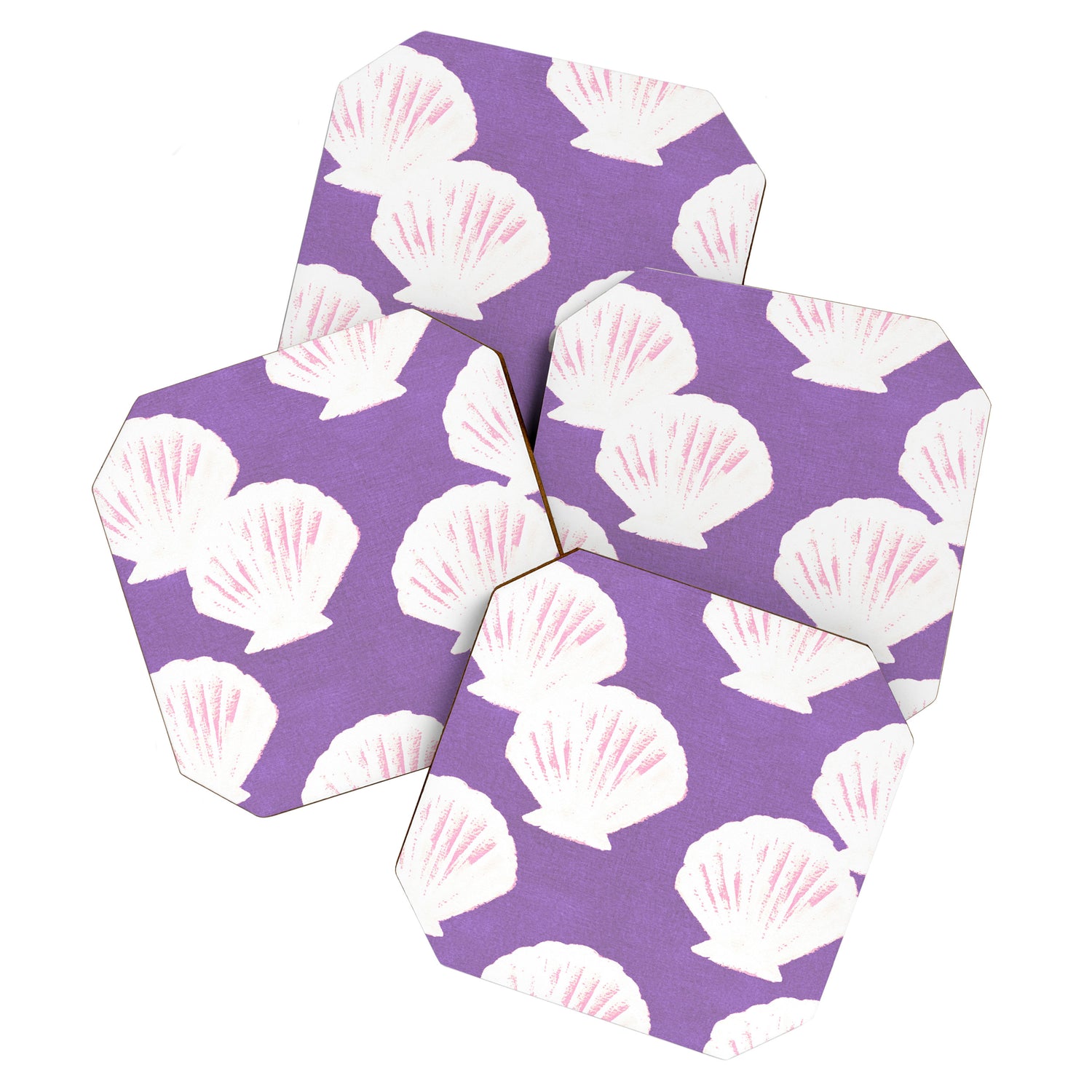 Purple Shells Pattern Coaster Gallery Image 1