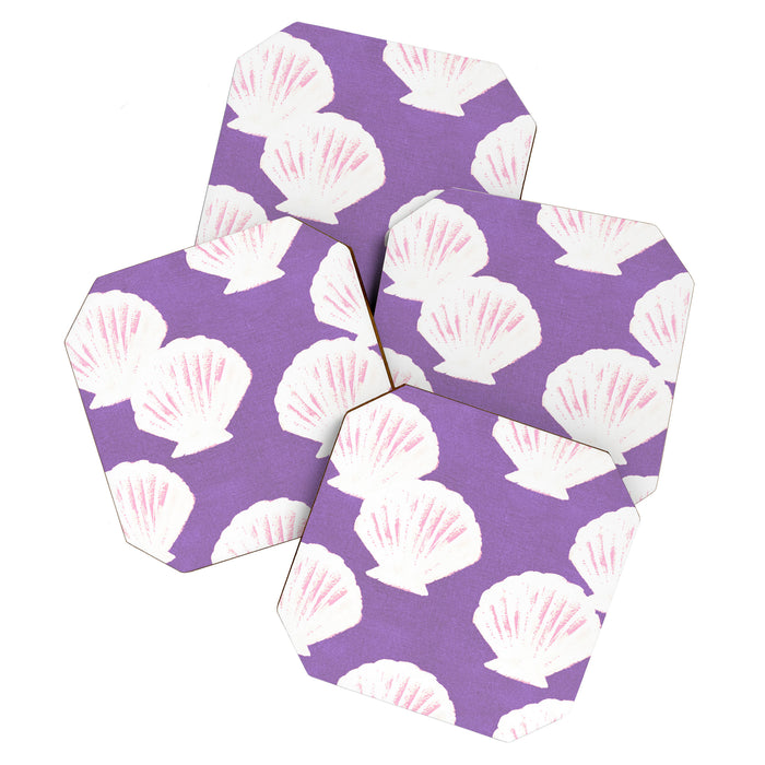 Purple Shells Pattern Coaster Gallery Image 1