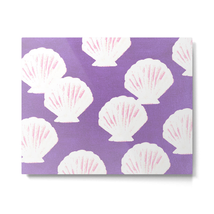 Purple Shells Pattern Metal Print Gallery Image 1