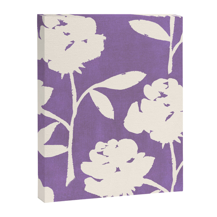 Roses Pattern - Purple  Canvas Print Gallery Image 1
